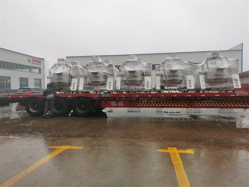 天津客户采购电磁加热行星搅拌炒锅顺利发货